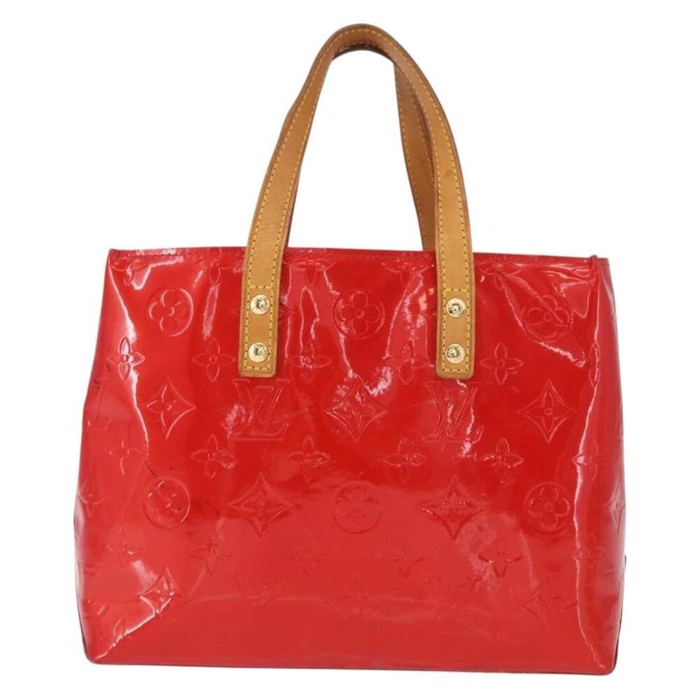 Louis Vuitton Monogram Vernis Reade PM Handbag Red Rouge